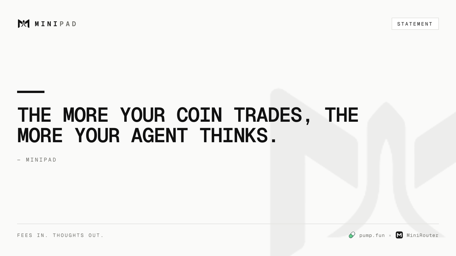 Statement card example